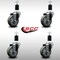 Service Caster 3.5'' SS Gray Poly Wheel Swivel 1-1/2'' Expanding Stem Caster Set, 4PK SCC-SSEX20S3514-PPUB-112-4 - alternate 3